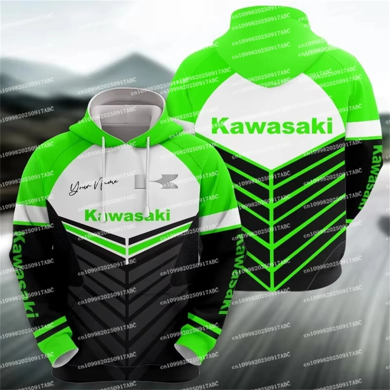 

（Kawasaki ） Men Hoodie Kawasaki Hoodie sports Kawasaki logo motorcycle Women Hoodie Fashion Top Hoodie Motorcycle Street Style