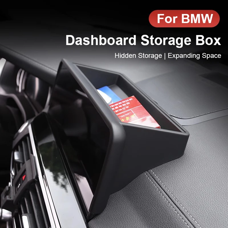 For BMW G20 G30 X1 F48 X2 X3 G01 X4 G02 X5 G05 X6 G06 X7 G07 LHD Car Dashboard Storage Box Glasses Phone Holder Stowing Tidying images - 6