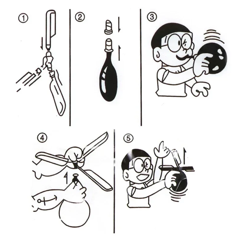 3 uds globo de aire helicóptero de juguete globo divertido ortable helicóptero al aire libre volando chico fiesta de cumpleaños juego de interés para niños regalo