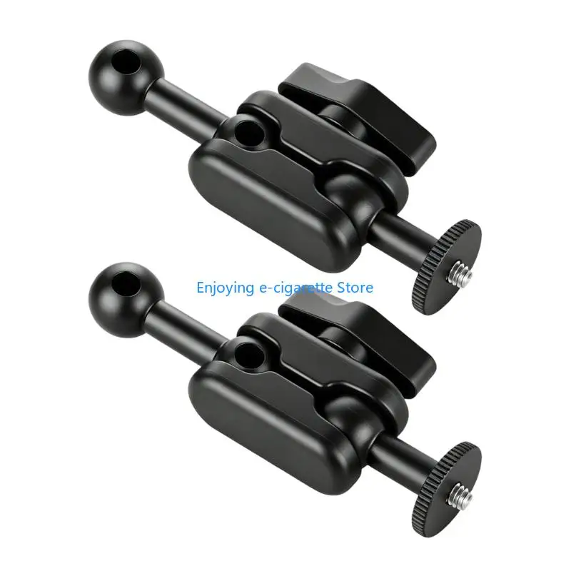 2er-Pack Ständermontageadapter, schwarzes 1/4-Gewindezubehör mit manuellem Spannknopf für Gerätehalter und Kamerahalterung Y4QF – Detail 3