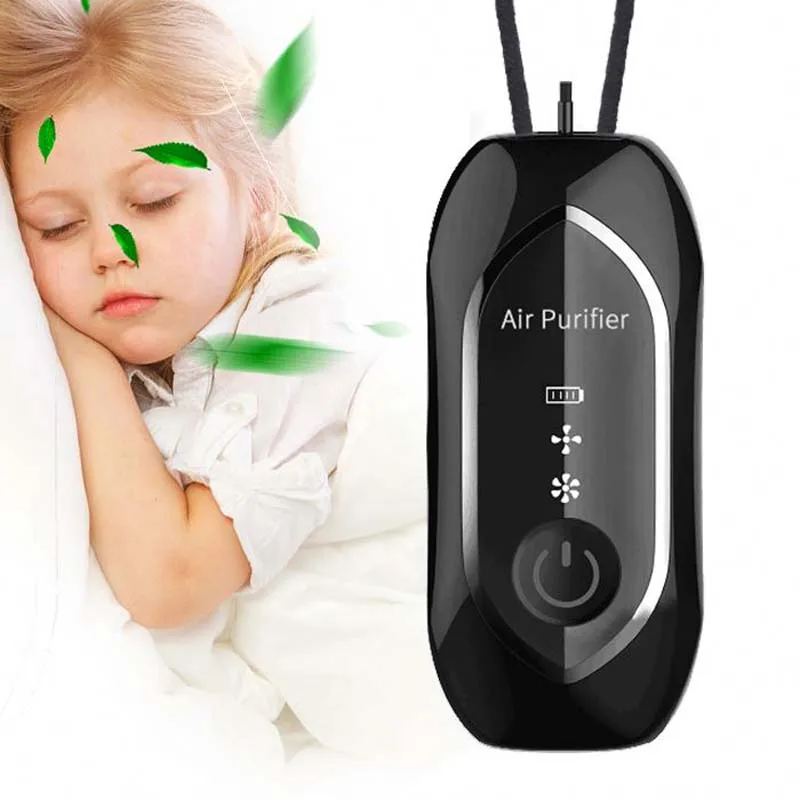 

Wearable Necklace Air Purifier Negative Ion Eliminate Germs Formaldehyde Allergy Relief Portable Personal Ionic Cleaner