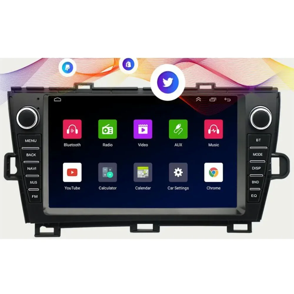 8G 256G For Toyota Prius XW30 2009 - 2015 Car Radio Multimedia Video Player Navigation GPS Android Auto BT No 2 Din DVD