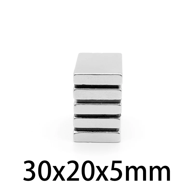 2/5/10/15/20PCS 30x20x5mm Block Strong Powerful Magnets N35 Rare Earth Neodymium Magnet 30x20x5 Permanent NdFeB Magnet 30*20*5