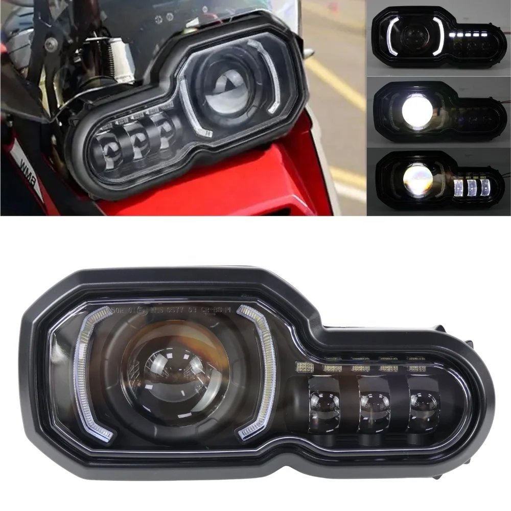 

For F800GS F800R F700GS F650GS Adventure Light Emitting Diode Projector Headlight Assembly Upgraded Brighter Motorcycle Lights