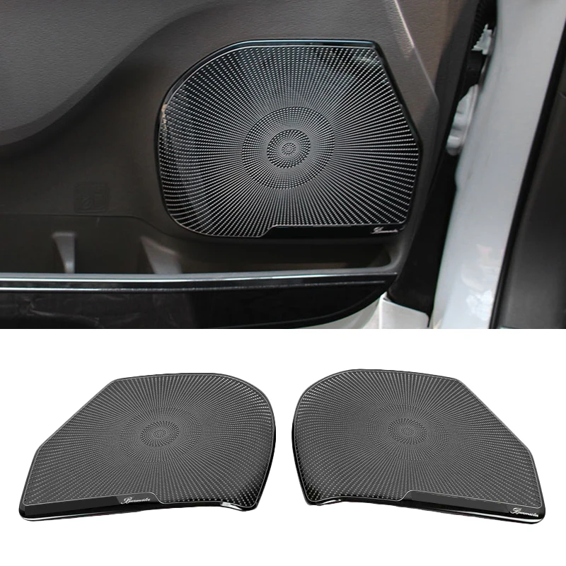 

Car styling Audio Speaker Auto Door Loudspeaker decoration Covers Stickers For Toyota Sienna 2011-2020 Interior Accessories