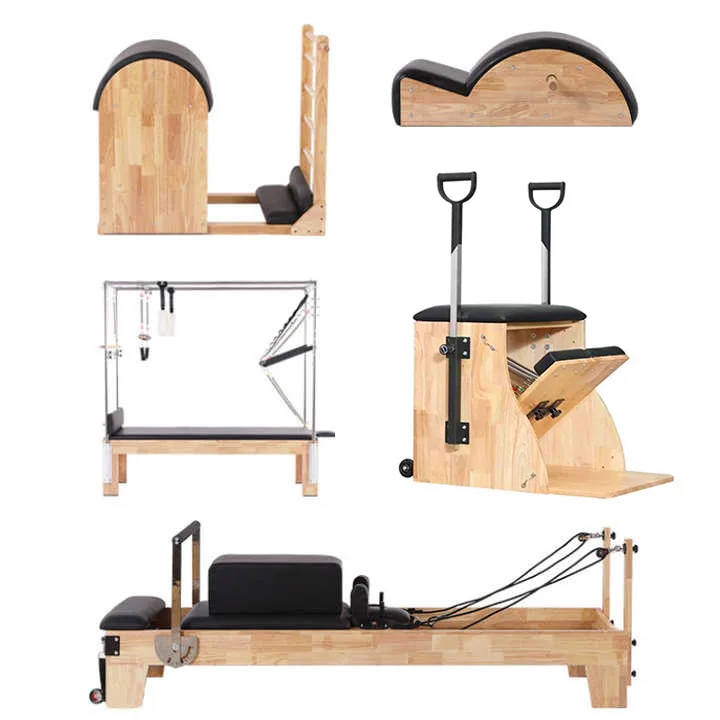 DEREN Stable Wooden Wunda Pilates Chair Sports Studio and Home Use Pro Chair with Spring Reformer for Pilates Reformers