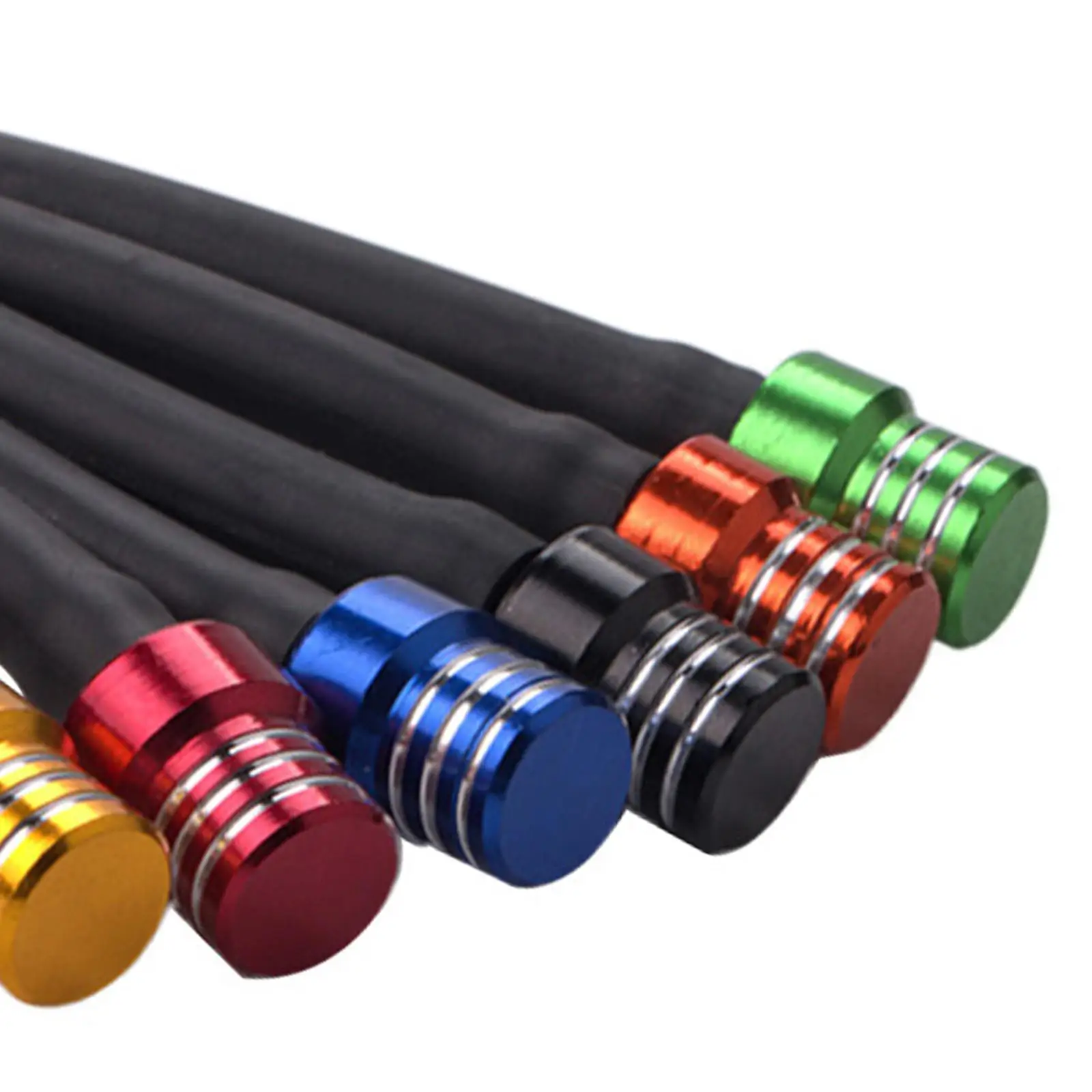 Universal Gas Fuel Tank Cap Air Vent Breather Hose Aluminum Anodized Durable 6pcs Kit for Motorcycles and Mini Bikes Use