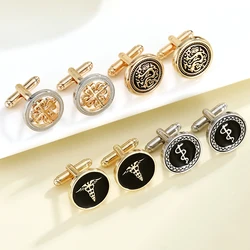 Wholesale Vintage Pattern Round Cufflinks Dragon Sleeve Button Gemelos For Men's Shirt Suit Decoration