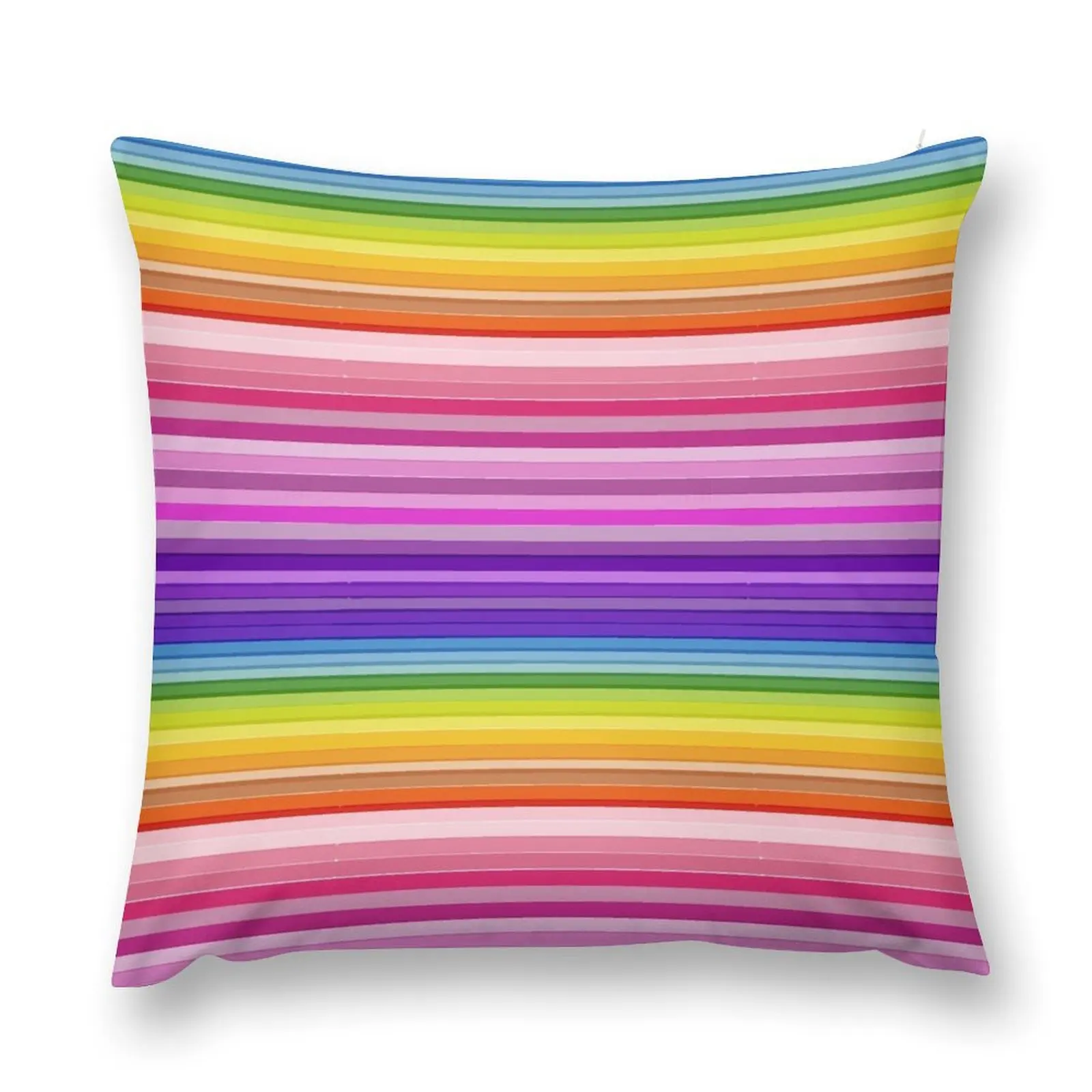 

Multi Colored Thin Stripes Rainbow Stripes Throw Pillow bed pillows sleeping pillows Sofa Cushion Cover pillow