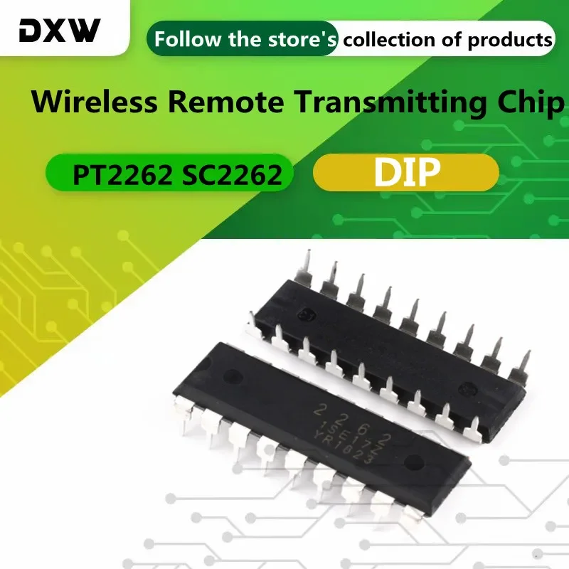 10PCS PT2262 SC2262 2262 DIP IC  Wireless Remote Transmitting Chip