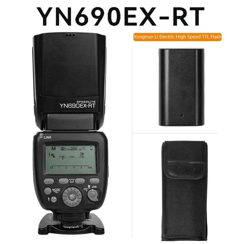 Yongnuo YN690EX-RT 2000mAh akumulator litowo-jonowy Speedlite latarka 2.4G bezprzewodowy HSS TTL/M/MULTI/Gr GN60 do lustrzanka cyfrowa kanonicznego