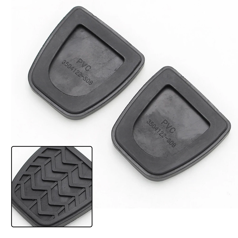 2x Car Brake Clutch Pedal Pad Rubber Covers Black Cap Fits For Toyota For Scion For Corolla For Camry 31321-52010 Interior Parts