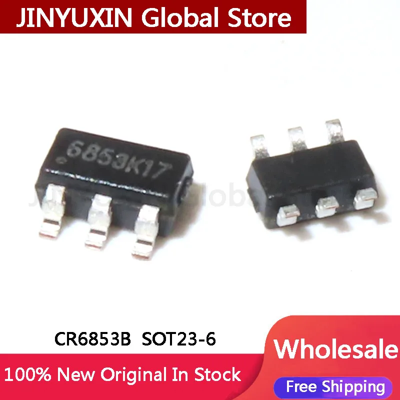 10-100Pcs CR6853B CR6853 6853 SOT23-6 AC-DC controller chip and regulator IC In Stock