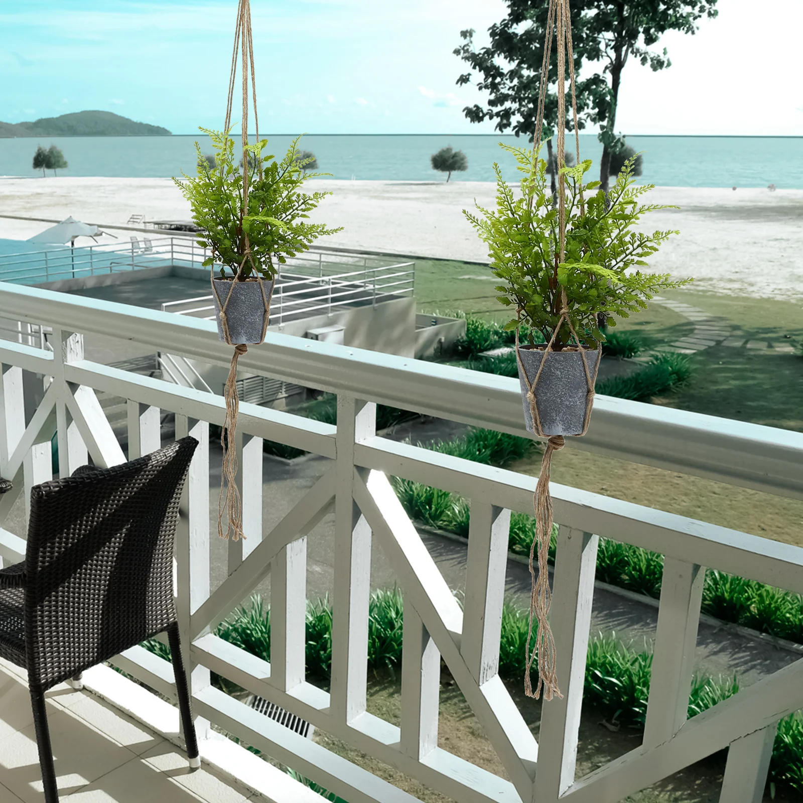 

3 set Handmade Flowerpot Net Basket Macrame Plant Hanger For Indoor Outdoor Gardening Wall Hanging Decor Planter Holder Woven