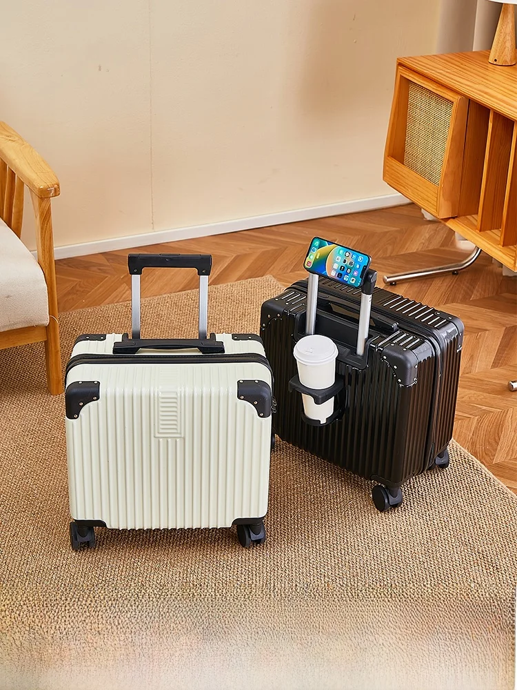 lightweight-travel-suitcase-password-lock-carry-on-luggage-18-inch-business-trip-folding-handle-men-women-new-2025