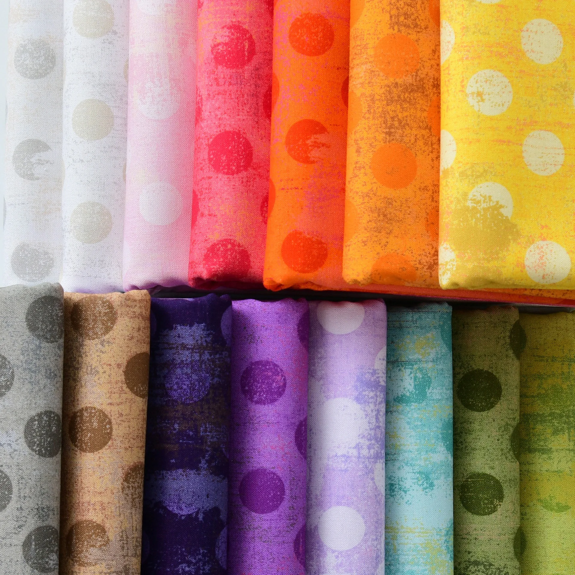 145x50cm 20s Pure Cotton 16mm Polka Dot Fabric DIY Material Colorful Speckled Texture Water Jade Dot Cotton Sewing Cloth