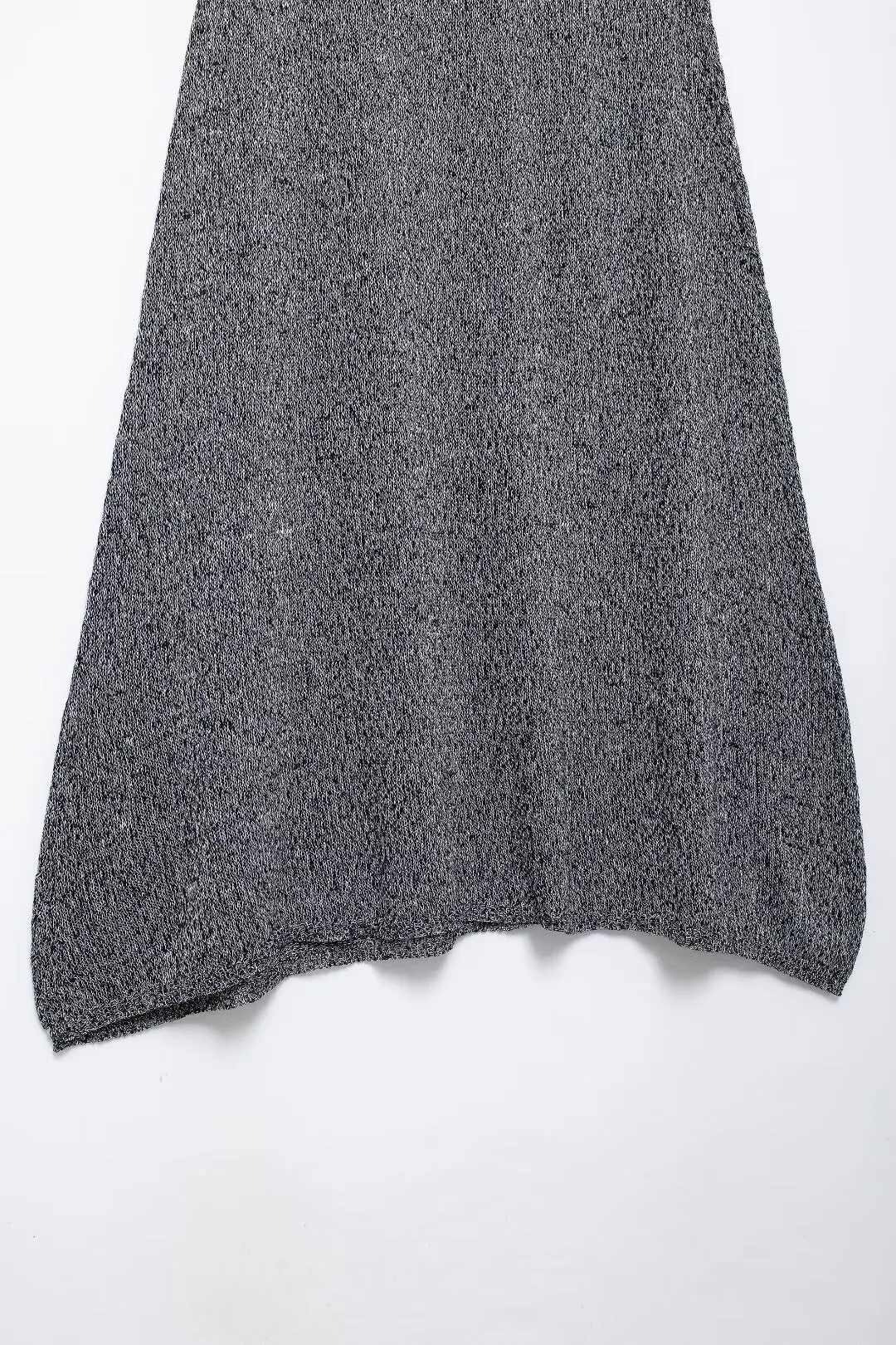 Tangada 2024 New Chic Women Elegant Gray Knitted Skirt Strethy Waist Midi Skirts BE0238