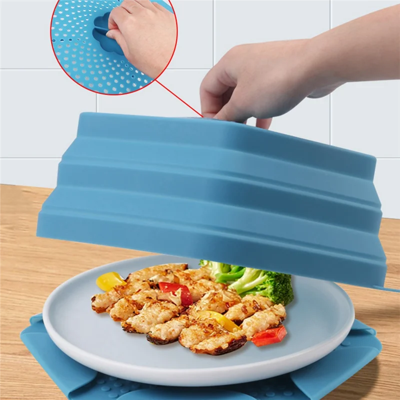 ABNQ Microwave Food Cover Vented Silicone Dish Plate Lid Microwave Plate Covers Heat Splatter Guard