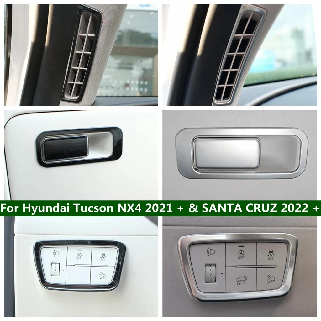 

Gloves Box Pillar A Air Conditioner Outlet AC Vent Head Light Lamp Cover Trim For Hyundai Tucson NX4 2021 + & SANTA CRUZ 2022 +