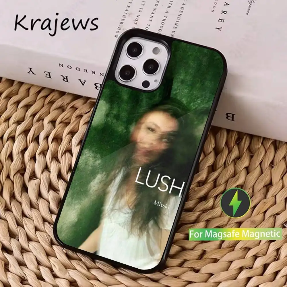 Funda de teléfono M-Mitskis Singer para iPhone 16,15,14,13,12,11,Pro,Max,Plus,Mini, Magsafe, funda de carga inalámbrica magnética