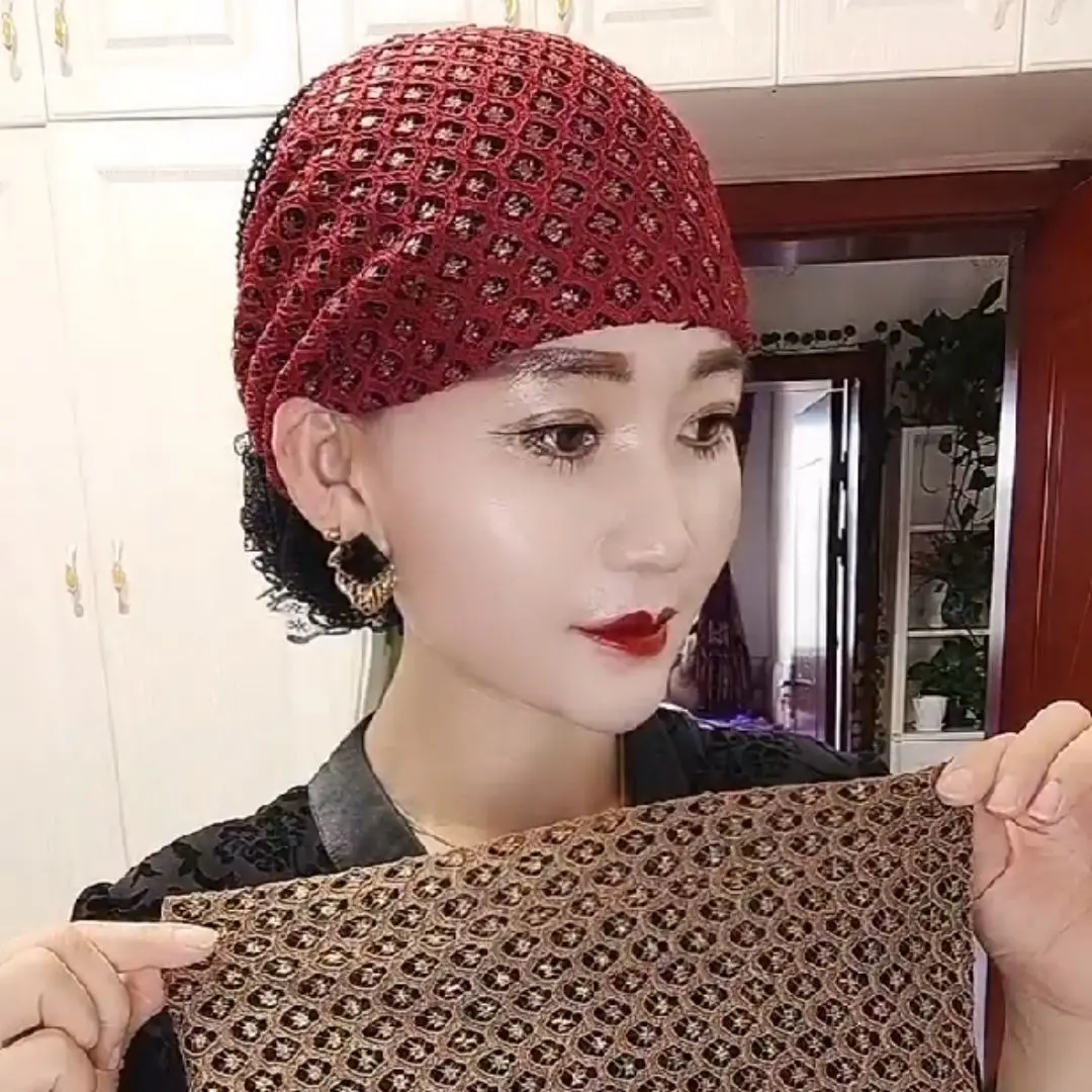 Fashion Women Turban Cap Breathable Mesh Beanie Hat Muslim Hijab Lace Under Scarf Flower Chemo Hat Hair Loss Bonnet Turbante New