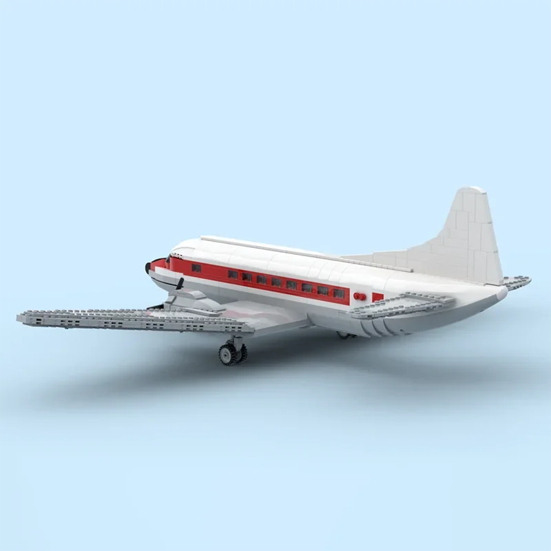 Moc Building Blocks Vintage Commuter Airliner Technology Modular Bricks Model Gifts Christmas Toys DIY Sets Assembly