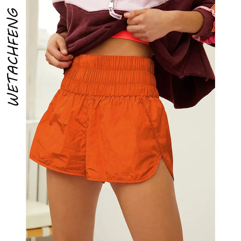 

Sporty Shorts Solid Elasticty High Waist Short Pant Fitness Biker Beach Cycling Women Shorts Workout Homewear Sexy Casual Shorts