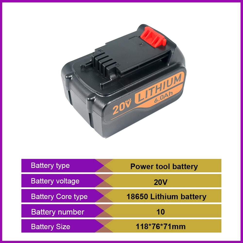

Big promotion 6.0Ah 18V/20V Replacement Battery For Black & Decker LBX20 LBXR20 LB20 LBXR2020 LBX4020 LB2X4020-OPE LBXR20-OPE