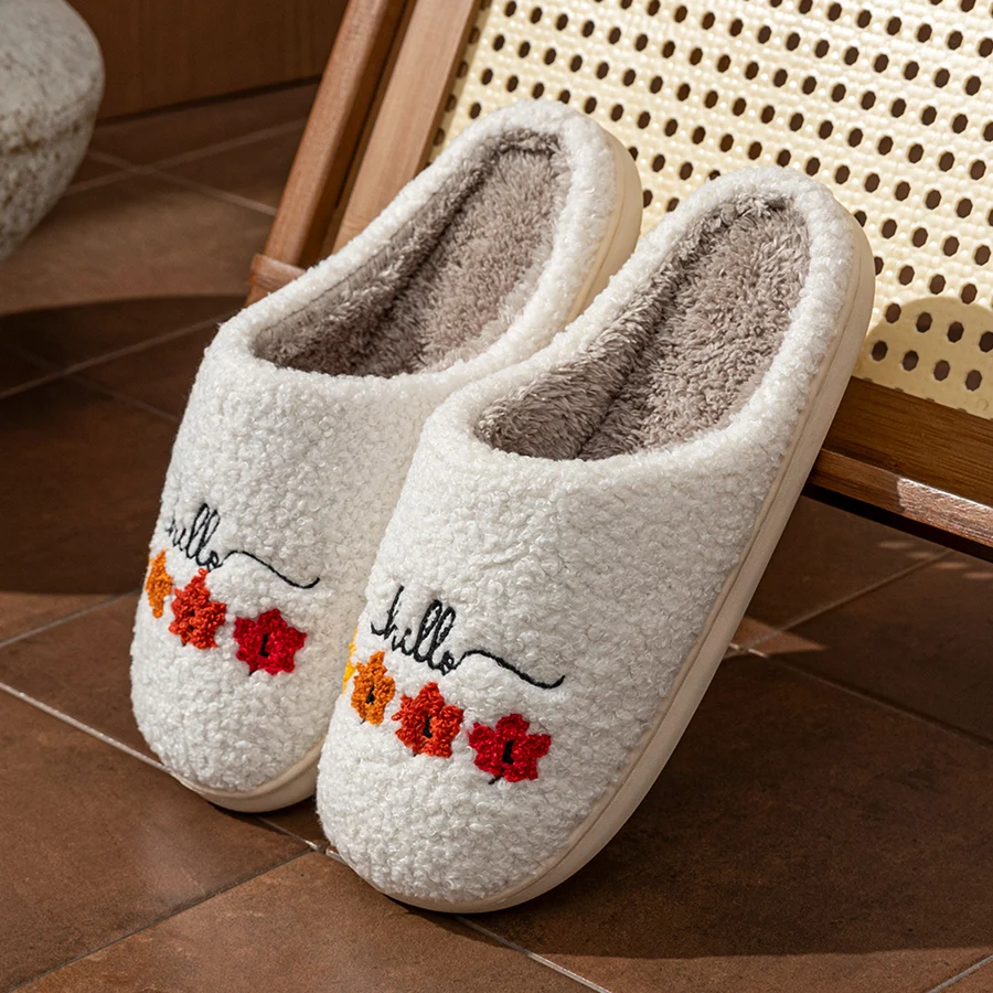 Christmas Tree Women's Slippers Indoor Soft Breathable Comfortable Festival Couple Fashion Winter Holiday Christmas Shoes image 5