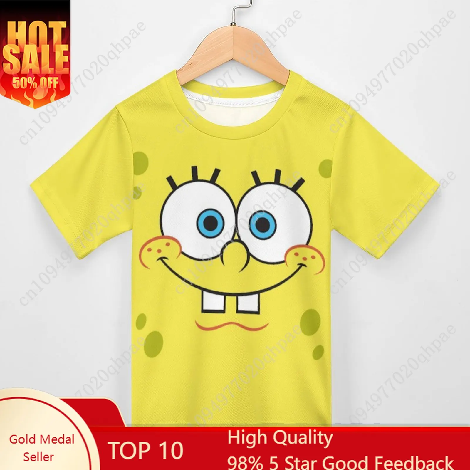 

Yellow Sponge T Shirt Boys Girls Childs Pink Starfish Cotton Short Sleeves Tlightweight Breathable Tshirt Custom Made Tops