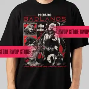 تي شيرت Predator Badlands تي شيرت ريترو للخيال العلمي جرافيك تي شيرت للجنسين فيلم رعب 80s فيلم الحركة