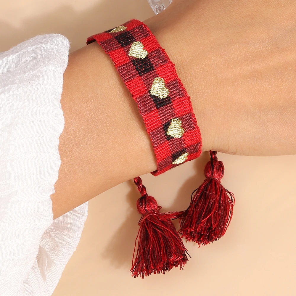 Aihua Heißer Verkauf Boho Bunte Handarbeit Gewebt Seil String Gestrickte Armband Armreifen Unisex Freundschaft Kinder Glück Schmuck Geschenke – Detail 25