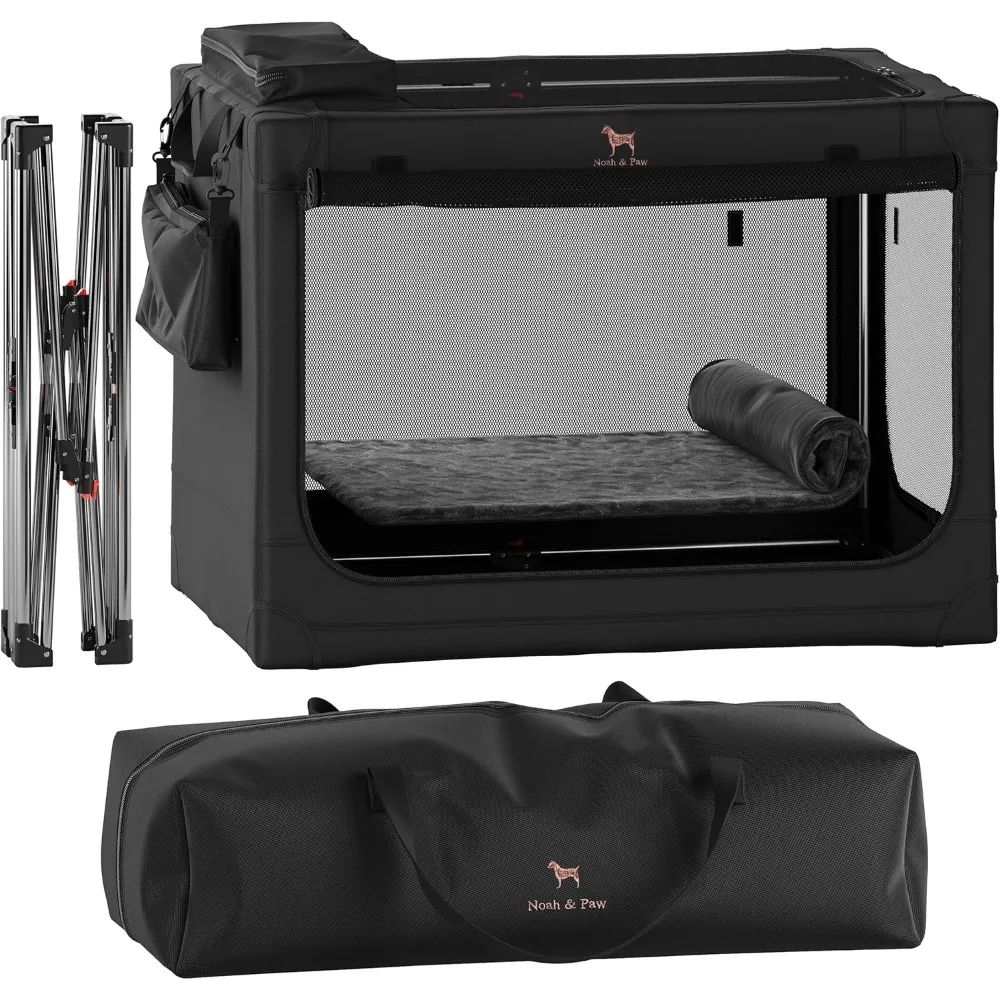 

Noah & Paw Collapsible Dog Crate 36 Inches, XL Dog Crate for XL, Large Medium Breed, Travel Kennel for Car, Includes Pet Mat for