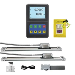 DITRON Display digitale Dro LCD a 2 assi con sensore Encoder a scala magnetica IP67 da 50-1000mm per tornio di fresatura