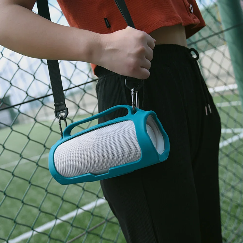 

For JBL Charge 4 Speaker Silicone Protective Cover With Strap Portable Carrying Case For Travel Shockproof Protective Sleeve