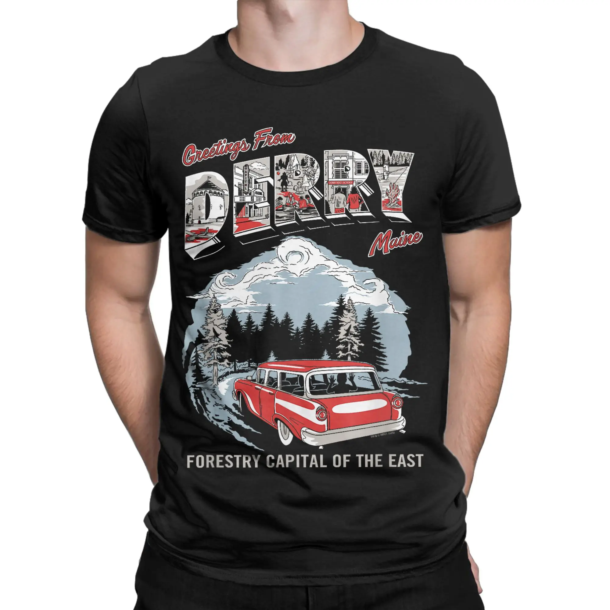 Greetings Tourist T Shirts Men Pure Cotton Funny T-Shirt Crew Neck  Tees Short Sleeve Clothing Plus Size