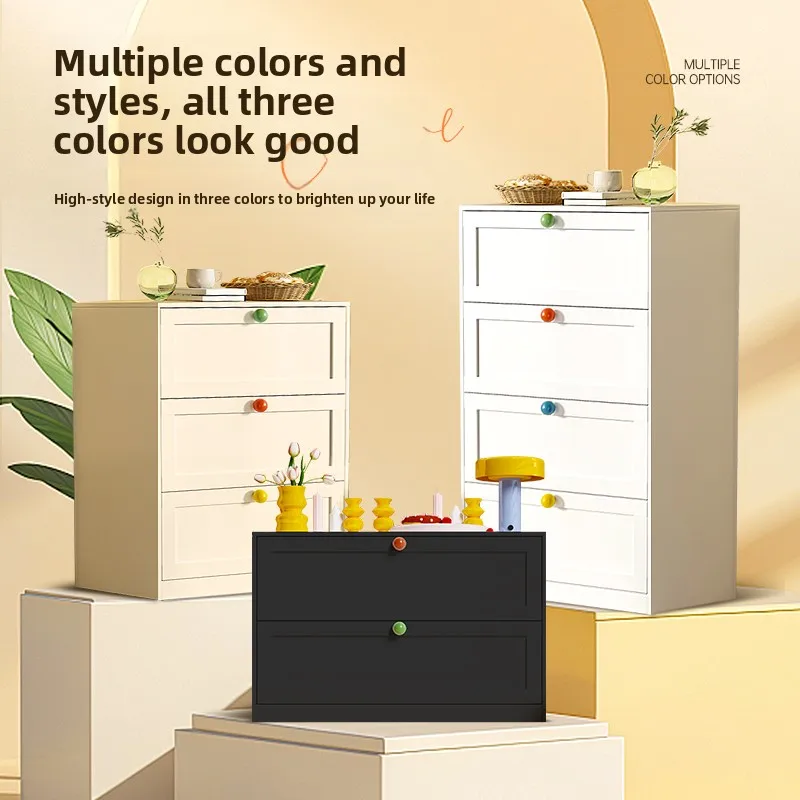LMM chest tin storage bedroom household drawer storage multi-layer integrated living room against the wall