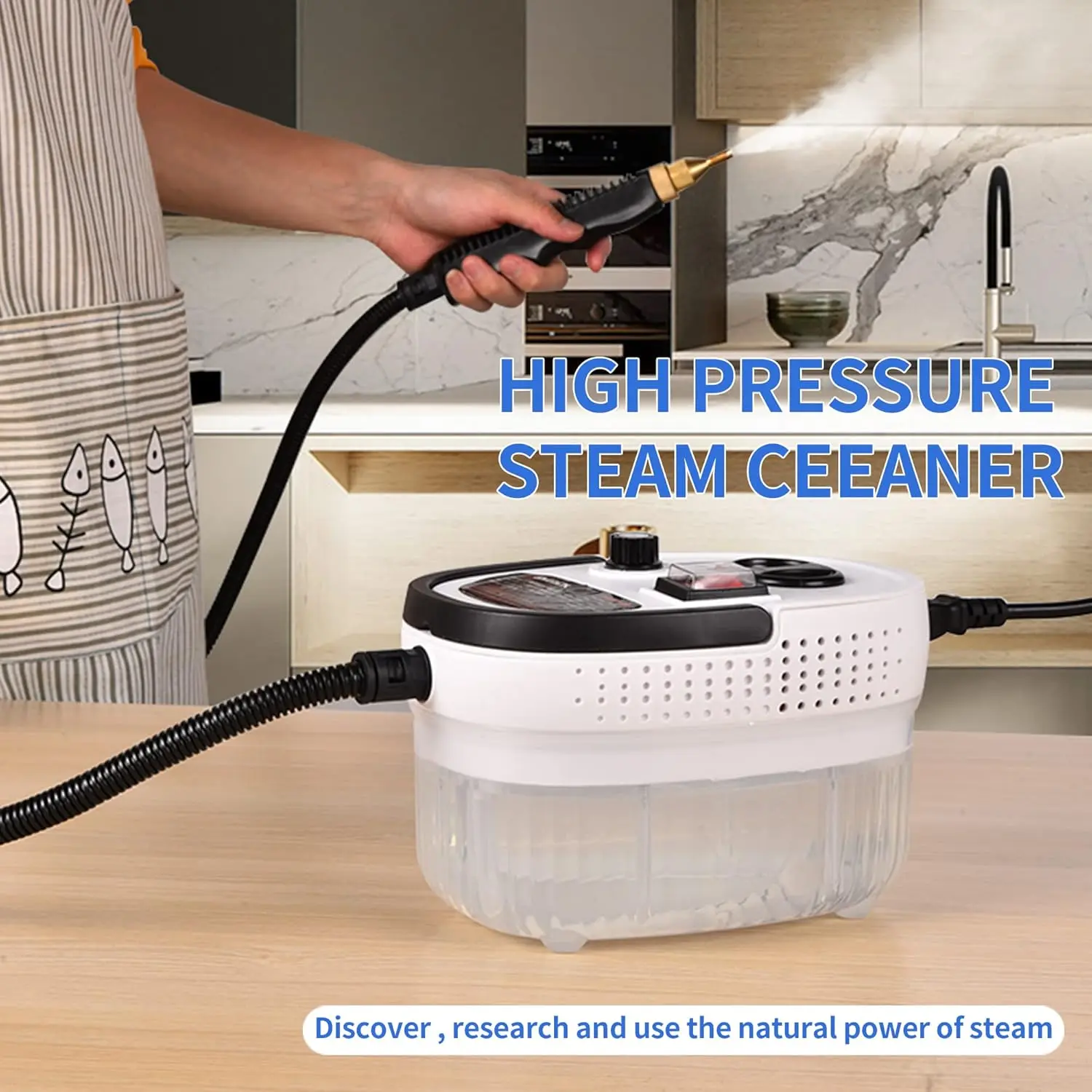 Steam Cleaner,Portable High-Pressure Steam Cleaner,Quickly Generate High-Temperature Pressurized Steam for Deep Cleaning of Kitc