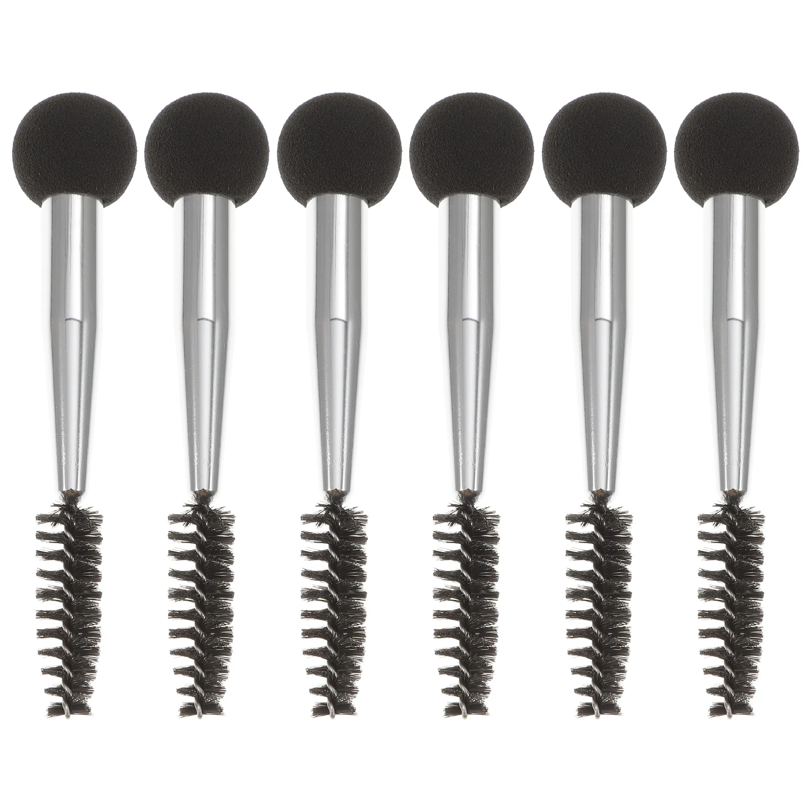 6개입 메이크업 스펀지 얼굴 파운데이션 블러셔 마스카라 듀얼 엔디드 어플리케이터 여성용 스펀지 브러시 뷰티 메이크업