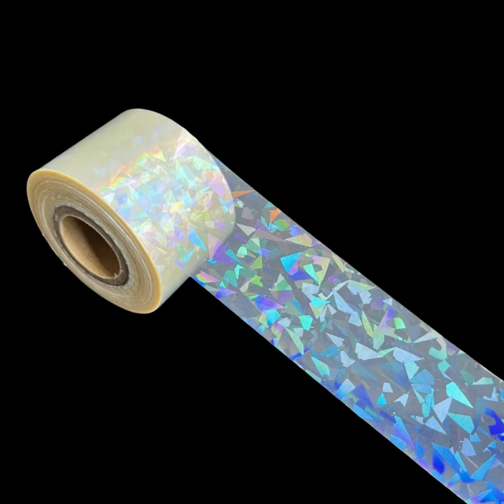 

4 см 120 м разбитое стекло сверкающее лазерное радиевое вспышка искусственная рыболовная приманка DIY горячее тиснение фольга приманки голограмма голографическая пленка