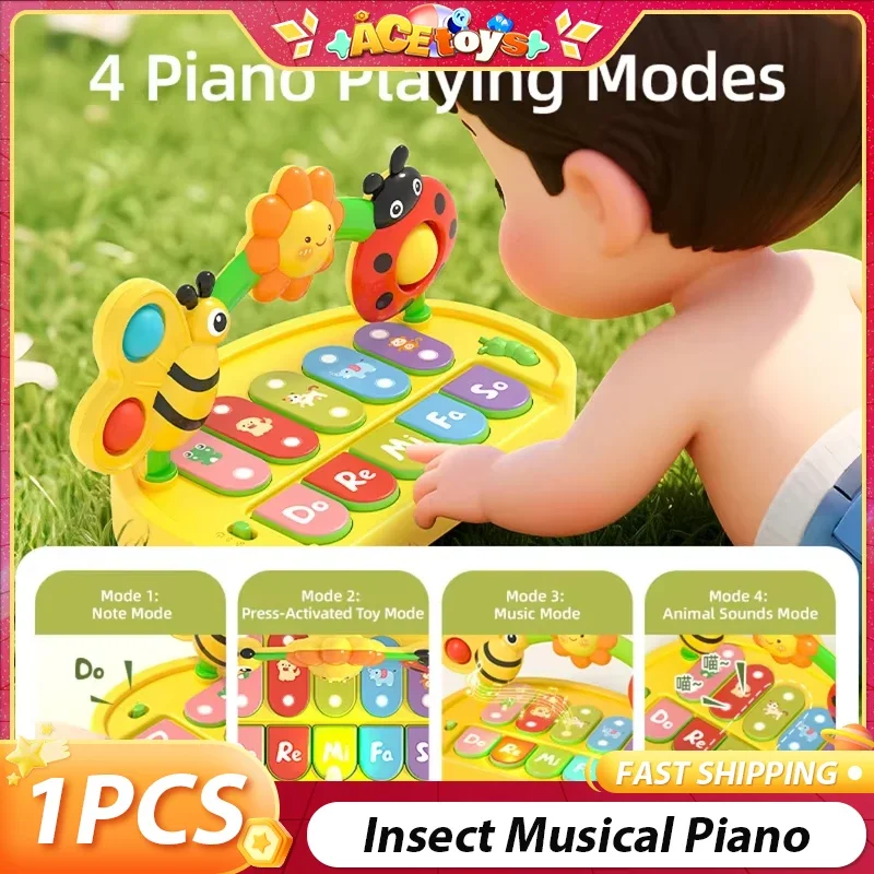 子供の頃の昆虫楽器早期教育ピアノコンパクト取り外し可能楽しいかわいい最高のギフト赤ちゃん教育おもちゃ