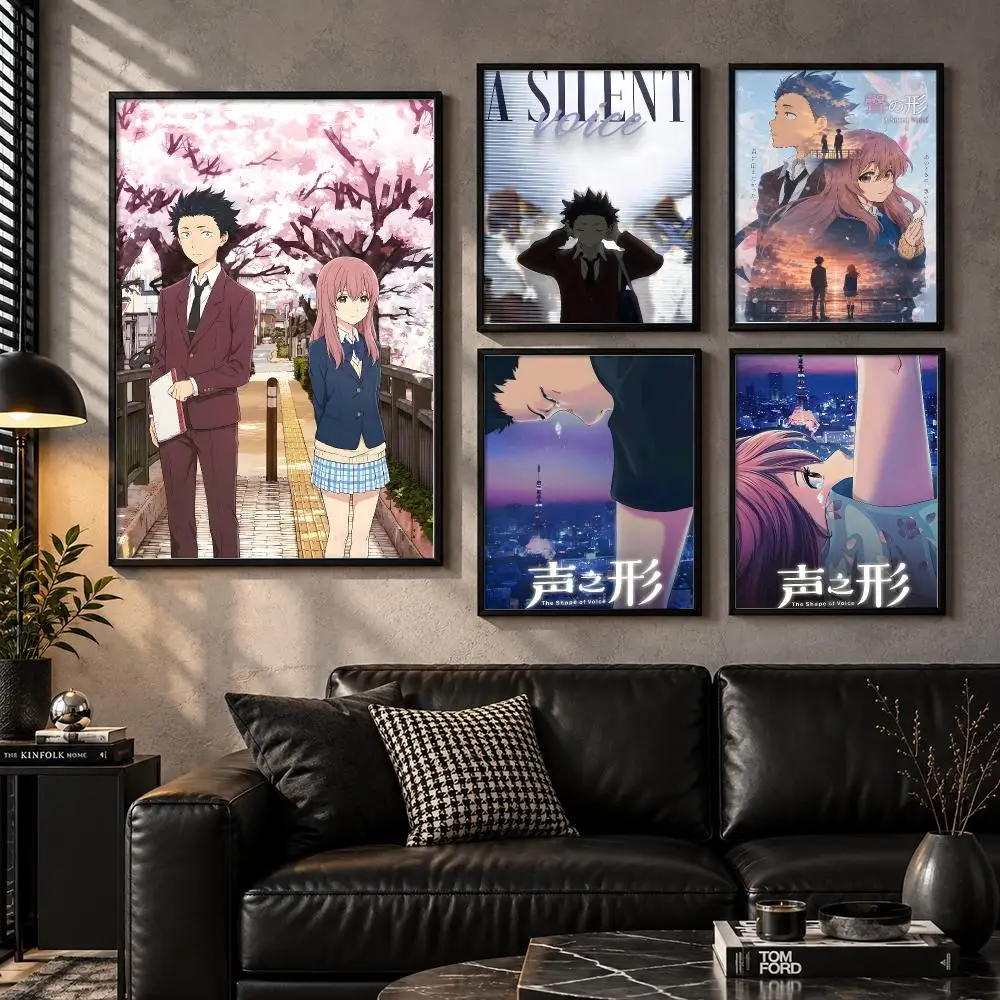 Collector Retro Animation Anime Art Fanart A Silent Voice Poster Modern Wall Art Bedroom Living Room Print Unframed