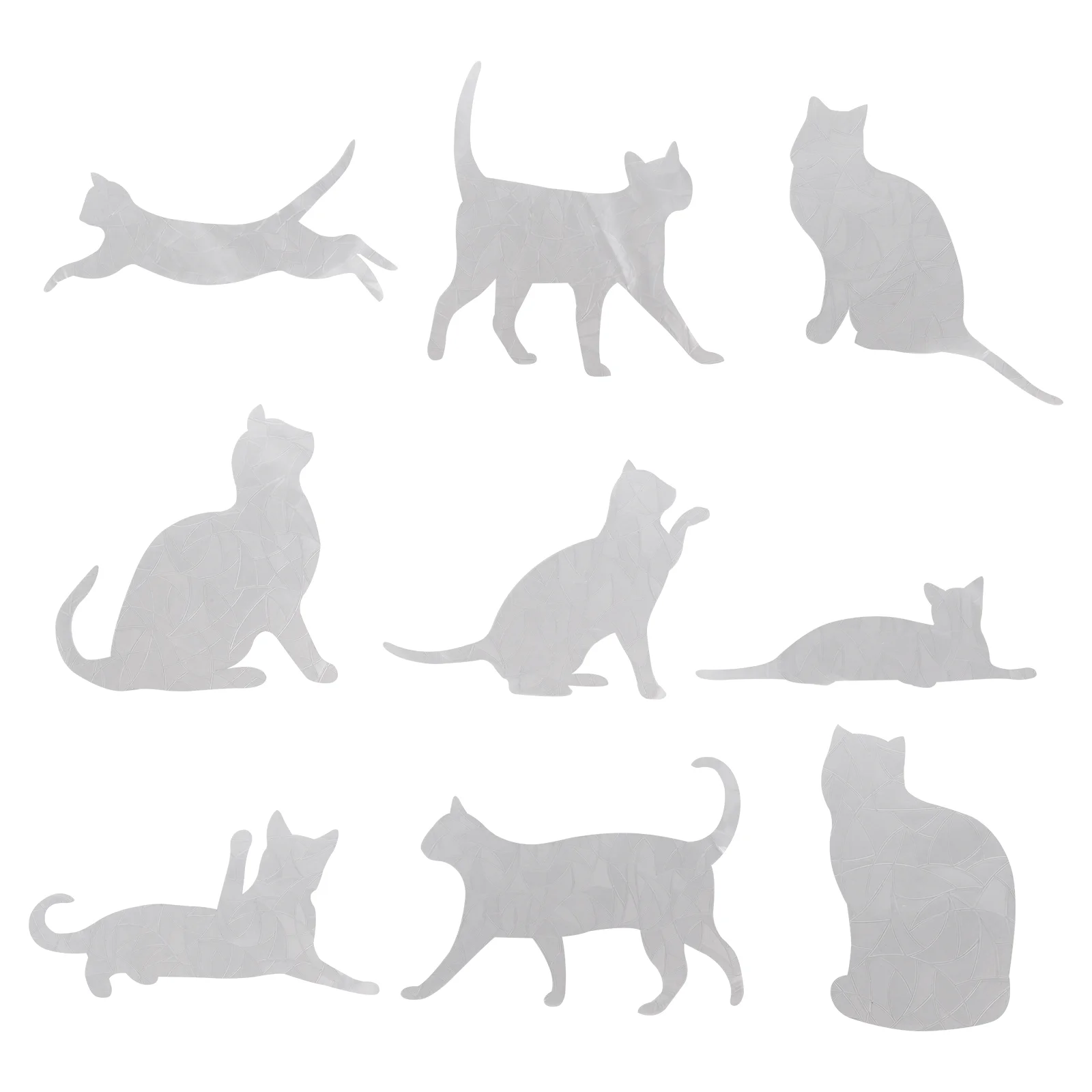 9 Pcs Cat Glass Window Removable Decal Practical Sticker Stickers Decorate Shop Pvc Static Anti-Collision Clings