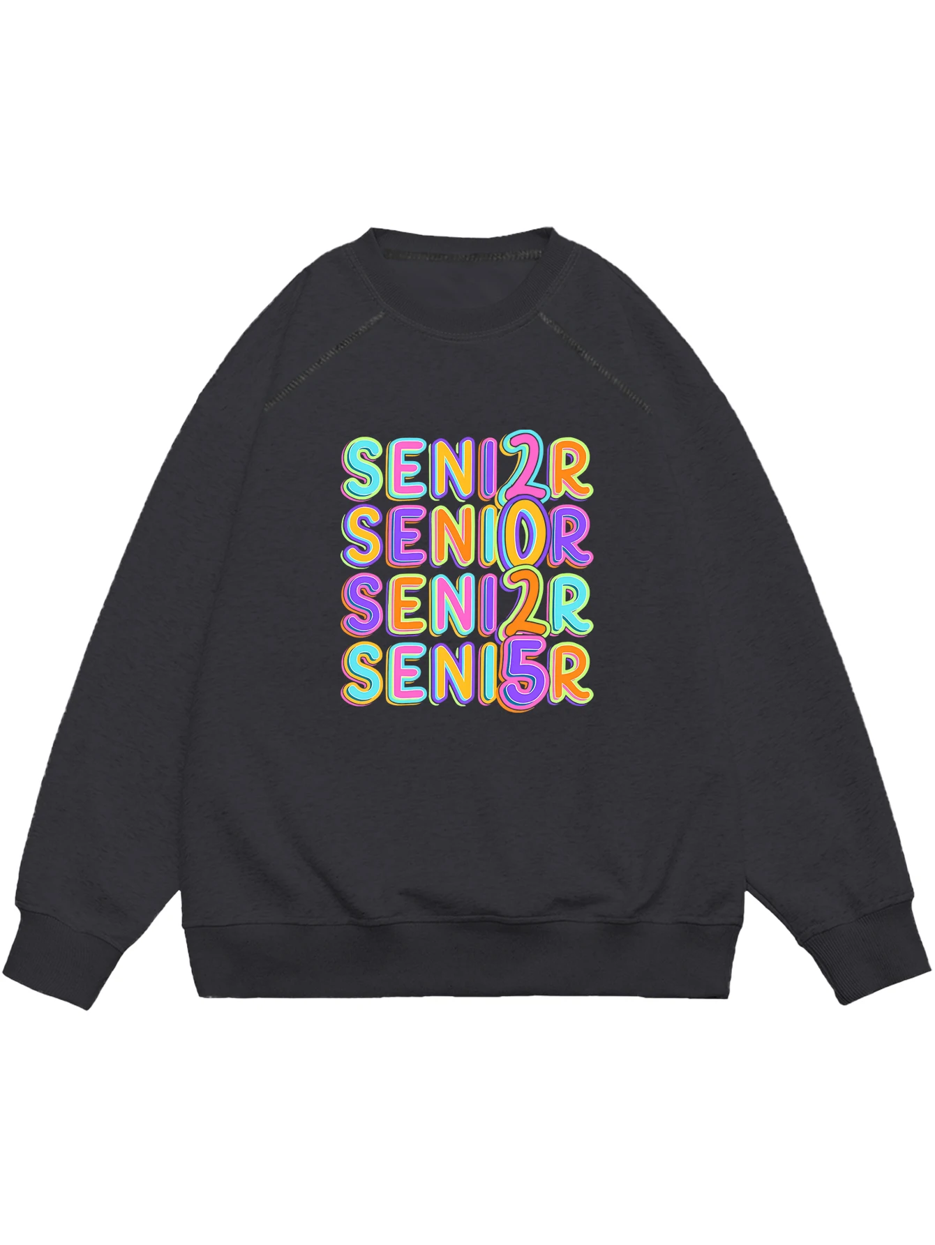 

Creative 2025 letter print sweatshirt round neck casual sweatshirt autumn and spring women's wear