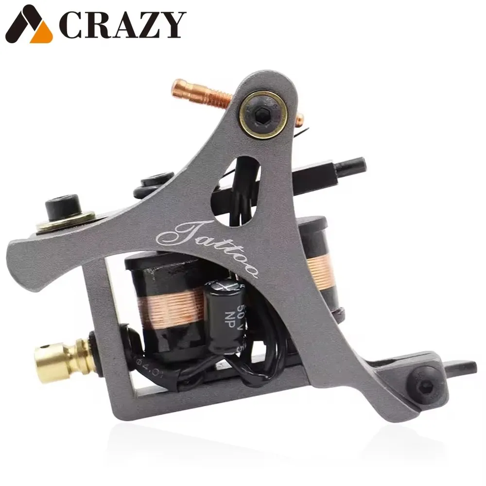 Dual-coiled Coil Tattoo Machine 10 Warp Coils Handmade Tattoo Machine Gun For Liner Shader Tattoo Supplies