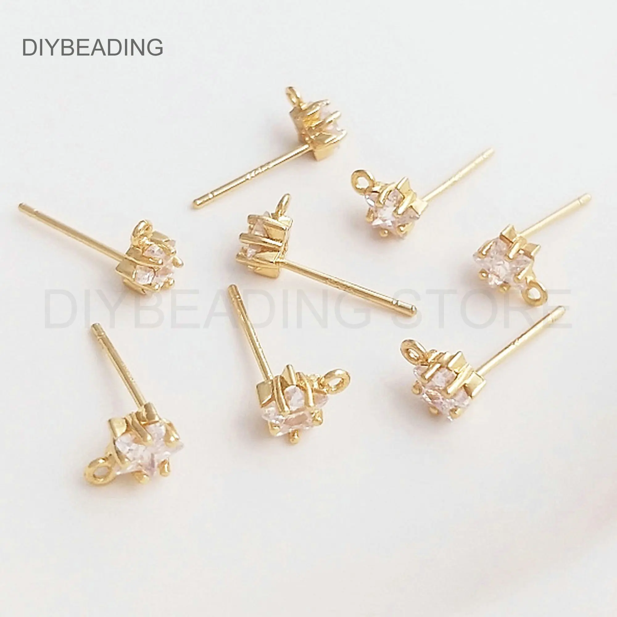 Gold Charms Online Bulk Wholesale 14K Gold Plated Brass Hexagon Geometric Finding Component for Earring Making Supply (12mm)