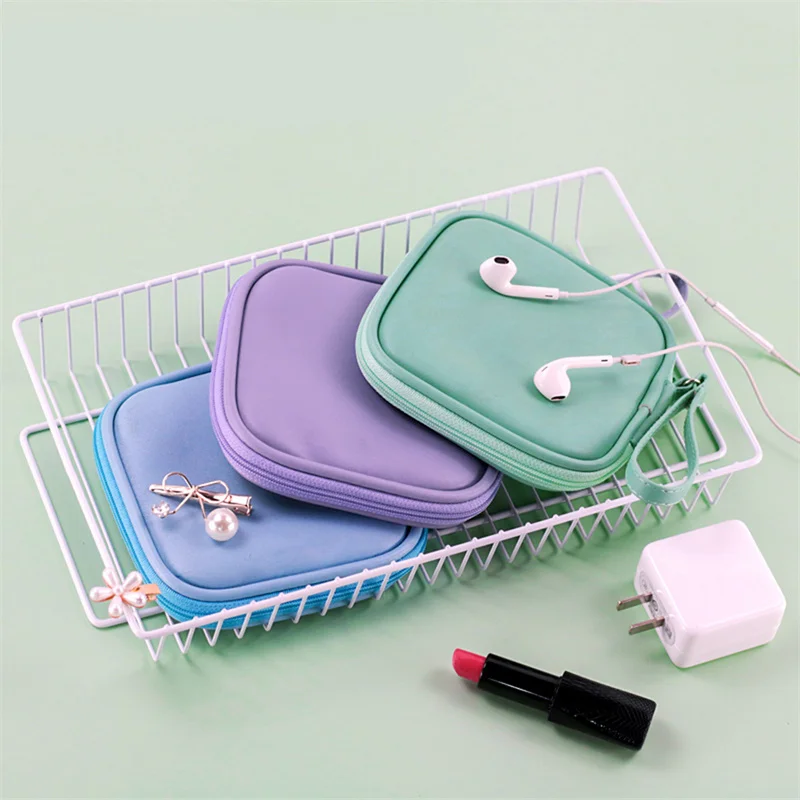 Mini Digital Storage Bag Headphones Case Chargers Data Cables  Power Bank Portable Electronic Accessories Organize Bag  Travel