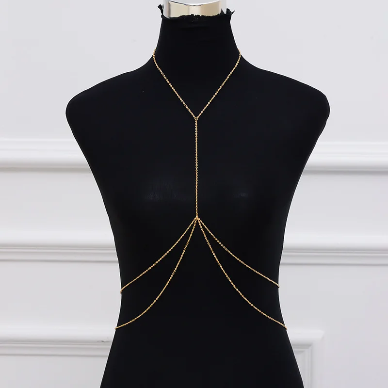 New Accessories Women Double Layer Fashion Alloy Electroplating Body Chain One Body Chain Body Chain BD7025