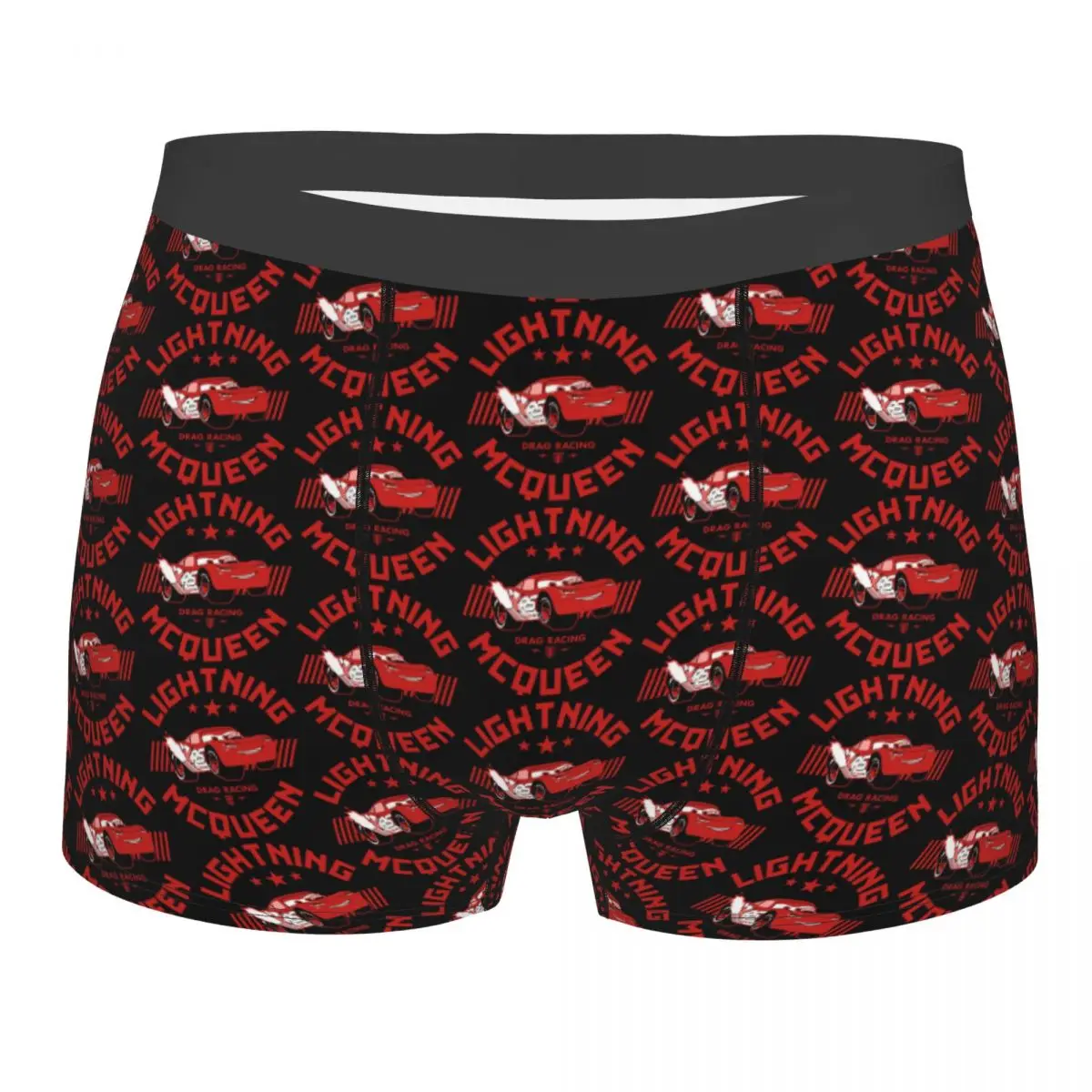 

Custom Lightning McQueen Anime Underwear Men Stretch Boxer Briefs Shorts Panties Soft Underpants For Homme
