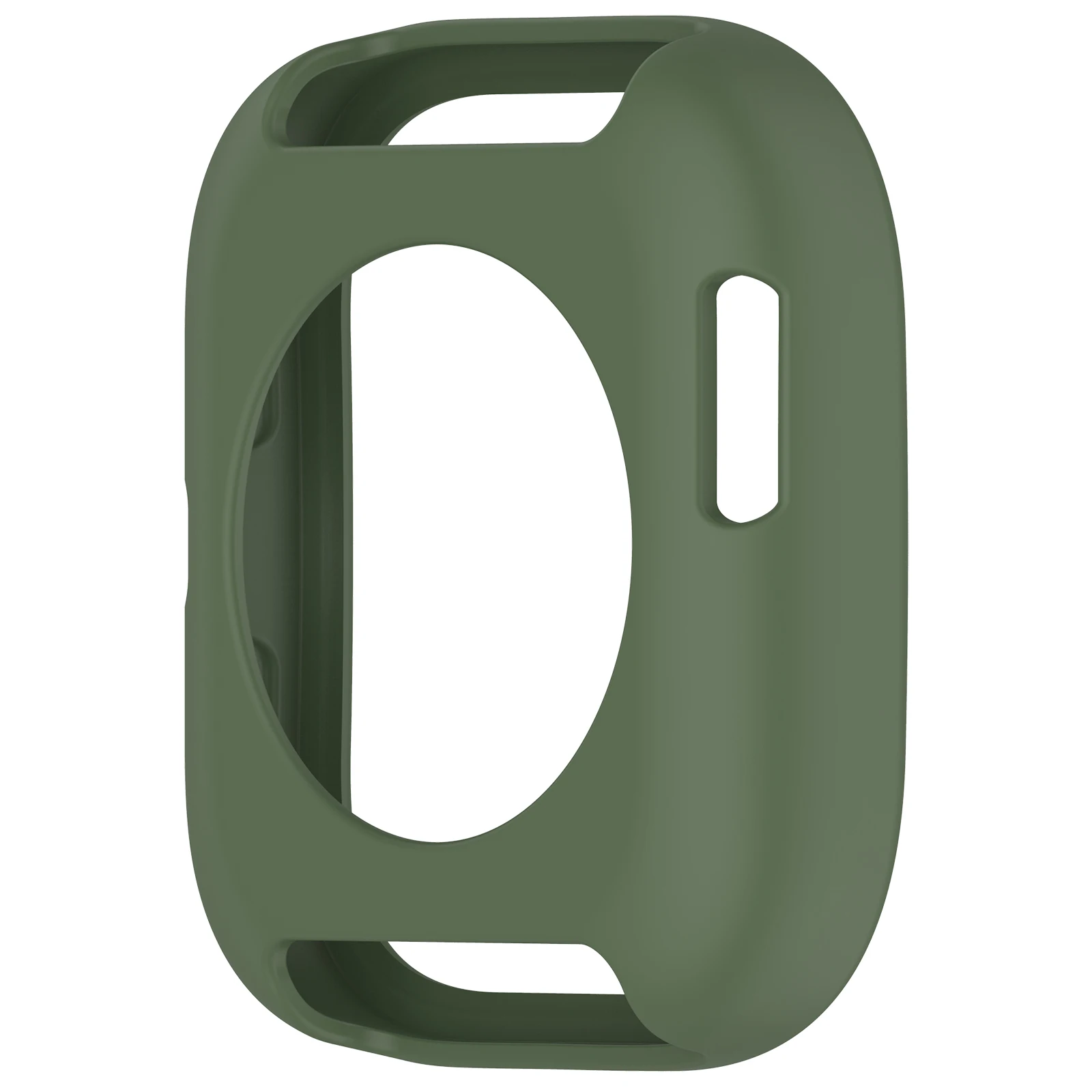 For Huami Amazfit Bip 6 (A2435) Watch Case Soft Silicone Hollow Watch Frame Cover - Dark Green view 4
